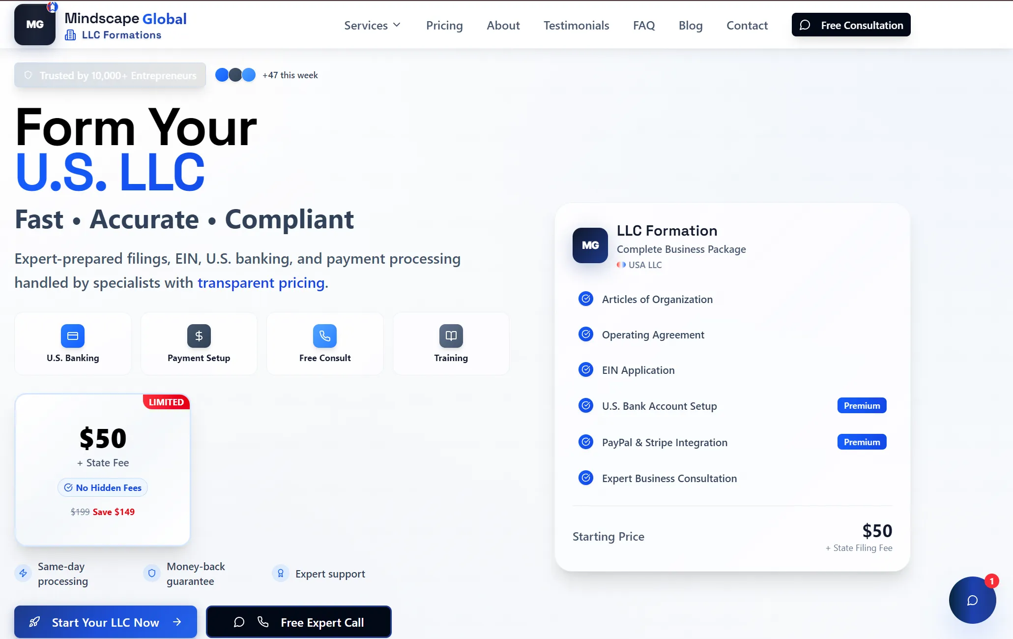Global Formations LLC Portal - 1